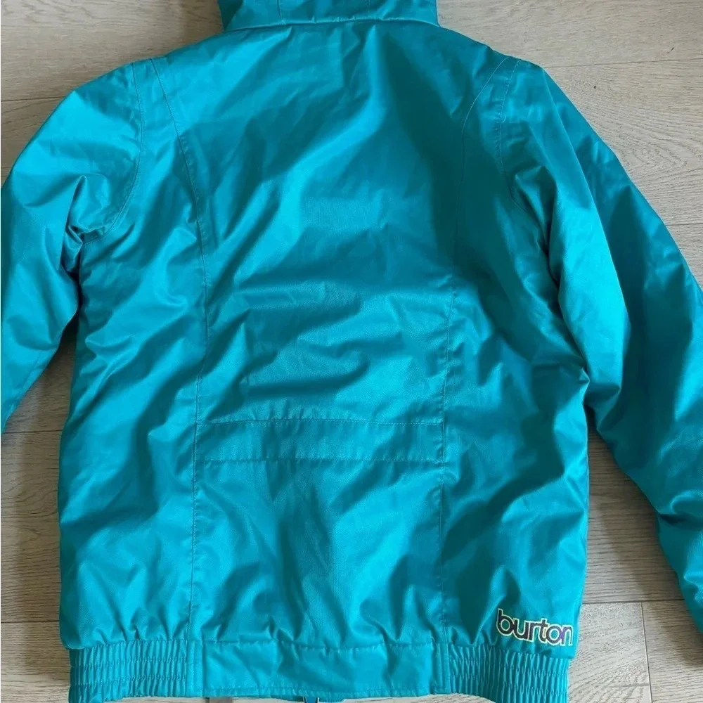 Burton Dryride Snowboard Ski Jacket Insulated Hooded Turquoise Girls XL (US 18)